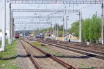 станция Руденск: Вид из нечётной горловины в сторону Минска