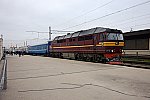 Тепловоз ТЭП70-0203 с поездом № 31 Рига - Киев