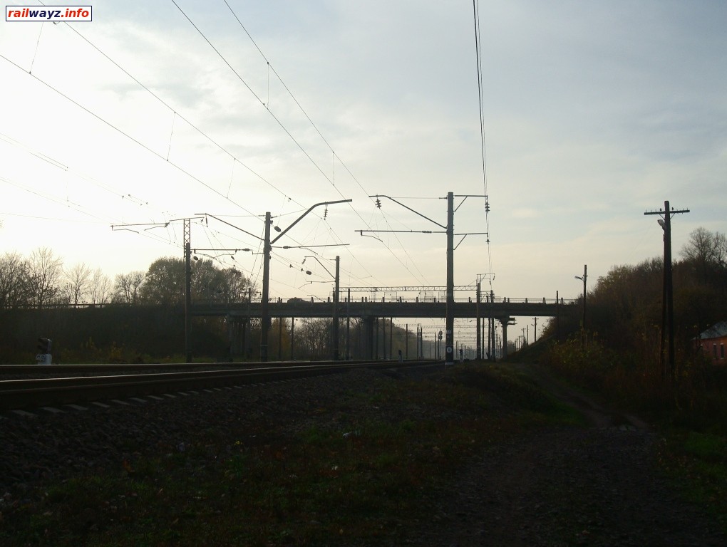 Путепровод на станции Острог. Юго-Западная ж.д. Вид в сторону Ивачково