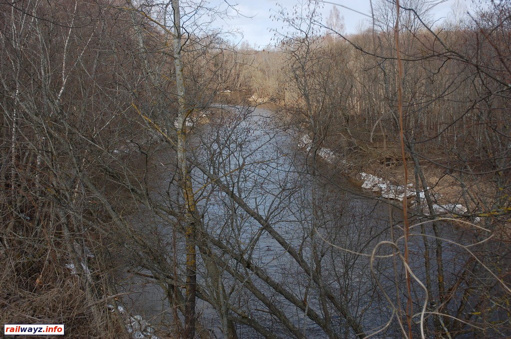 Вид реки у бывшей деревни Калюты