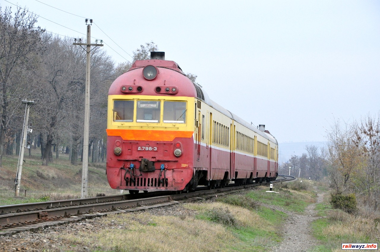 Дизель-поезд Д1-798, перегон Бэлць-Ораш-Бэлць-Слобозия