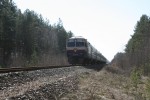 Дизель-поезд ДР1А-165 на участке о.п.Возляково-о.п.Мощаница