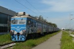 Электропоезд 412-067 (ЭР31) на тракционных путях депо Земун