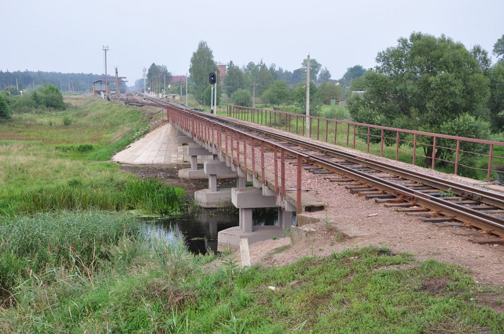 Мост через реку Мяделка в чётной горловине