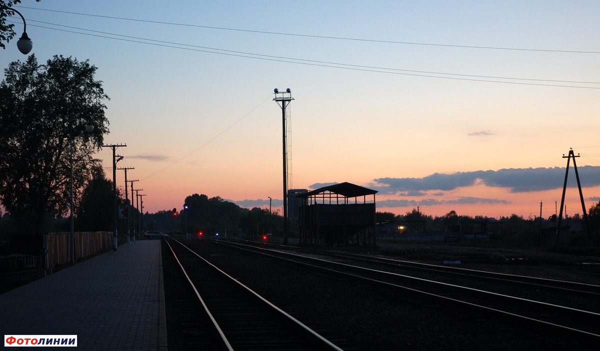 Вид станции на закате