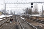 станция Бобруйск: Выходные светофоры Ч3, Ч2, вид в сторону Березины