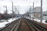 станция Бобруйск: Конец контактной подвески, вид в сторону Березины