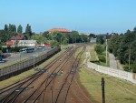 станция Клайпеда: Вид с пешеходного моста в сторону Гируляй