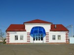 станция Костюковка: Пассажирское здание. Вид со стороны посёлка