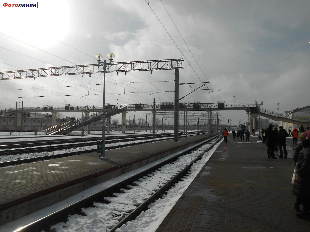 Вид с 1-й платформы в сторону Осиповичей и Могилёва