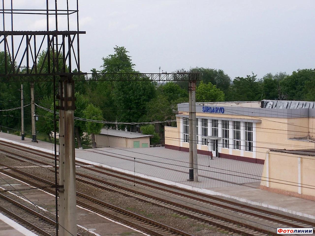 Вид на пассажирское здание и платформы