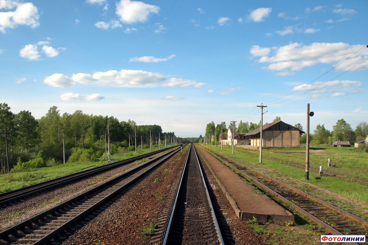 Вид с главного пути в направлении С.-Петербурга