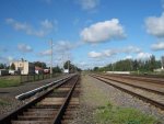 станция Новодворцы: Платформы и пути вид в сторону Слуцка