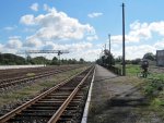 станция Новодворцы: Платформа и пути. Вид в сторону Осипович