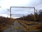 Вид бывшей станции в сторону Кировска