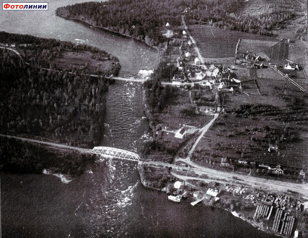 Станция Кивиниеми с высоты птичьего полёта, 1920-1930-е гг