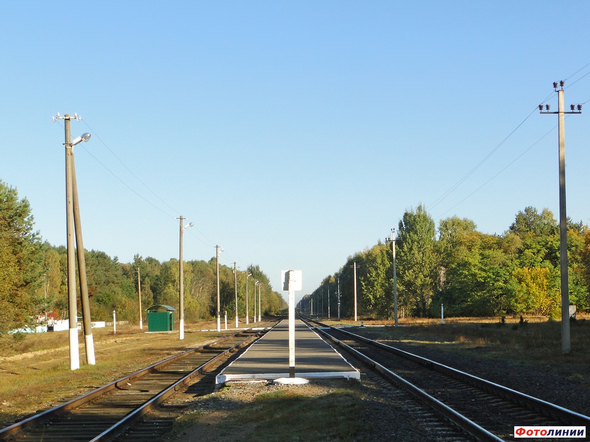Вид в сторону станции Высоко-Литовск