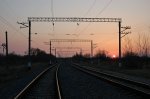 станция Зеленоградск-Новый: Товарный парк на закате