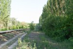Вид с платформы разобранного пути в сторону Кишинёва