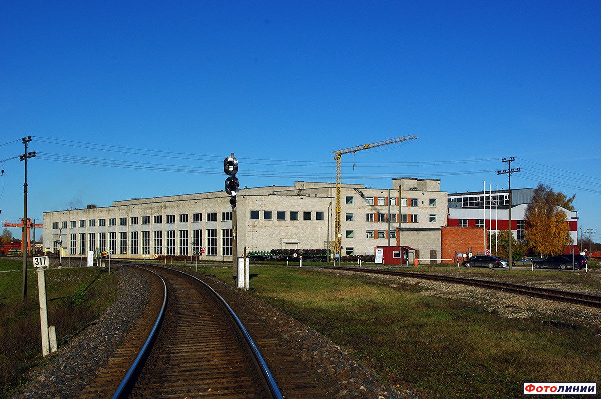 Входной светофор АТ (из Ныммкюла) и локомотивное депо