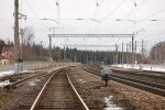станция Хлусово: Вид платформ в сторону Смоленска