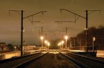о.п. Лебяжий: Вид платформ ночью