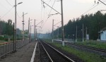 о.п. Черная: Вид с платформы № 2 в сторону Москвы