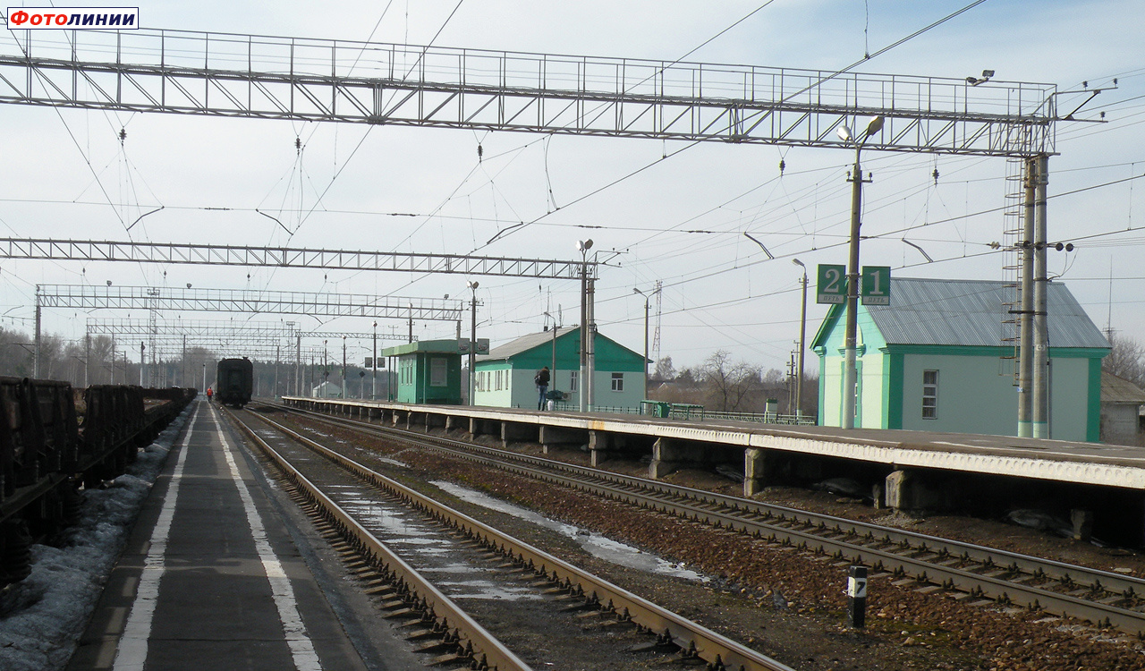 Вид с низкой платформы в сторону Москвы