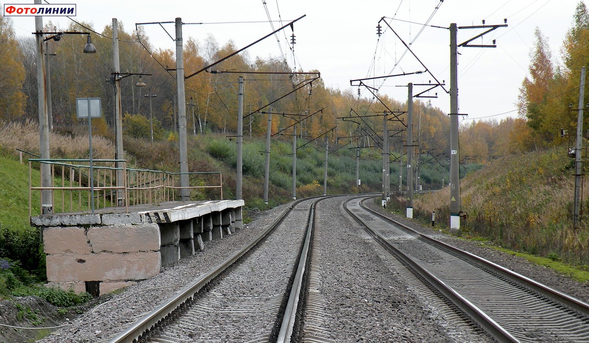 Единственная платформа (на Москву). Вид в сторону Узуново