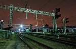 станция Москва-Пассажирская-Смоленская: Вид станции в сторону Вязьмы ночью