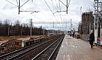 о.п. Трёхгорка: Вид с временной платформы № 2 в сторону Москвы