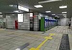 Интерьер подземного вестибюля, билетные автоматы с южной стороны