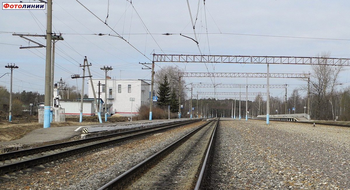 Платформы № 3 (Вяземское) и № 1 (Московское направление). Вид в сторону Вязьмы/Москвы