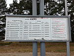 Табличка с расписанием поездов