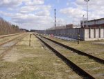 станция Рига-Пречу: Путевое заграждение перед вагонными весами на подъездном пути Рижской ТЭЦ-2