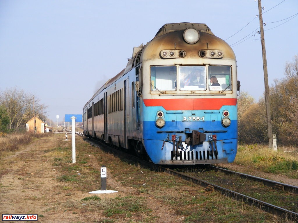 Дизель-поезд Д1-786, перегон Ковель-Вербка,линия Ковель-Брест
