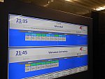 Экран на платформе с указанием составности, ст. Варшава-Центральна