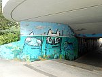 Граффити в подземном переходе возле городского бассейна, Жилина