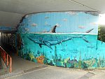 Граффити в подземном переходе возле городского бассейна, Жилина