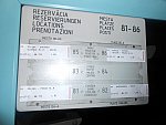 Табличка с резервацией мест на двери купе, поезд №444 "Словакия"