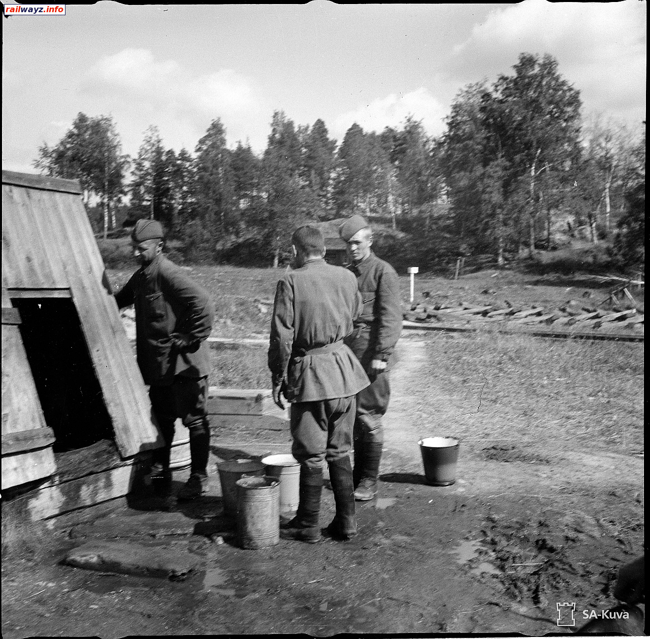 Русские пленные на станции Ojajärvi