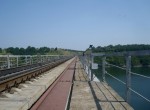 Мост через реку Днестр. Линия Ларга - Гречаны. Перегон Ларга - Каменец-Подольский, Юго-Западная ж.д. Вид в сторону Ларги.