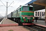 Секция "Б" тепловоза 2М62-940 в голове поезда 330 Житомир - Барановичи