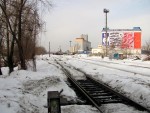 Подъездные пути Киев-Днепровского МППЖТ, нечетная горловина ст. Пивзавод, вид в сторону Вышгорода