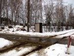 Подъездные пути Киев-Днепровского МППЖТ, будочка у переезда, вид в сторону Вышгорода