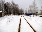 Подъездные пути Киев-Днепровского МППЖТ, переезд, вид в сторону Вышгорода