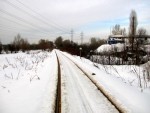 Подъездные пути Киев-Днепровского МППЖТ, вид в сторону Вышгорода