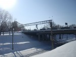 Линия Жмеринка - Подволочиск. Перегон Хмельницкий - Каменецкий Переезд. Мост зимой