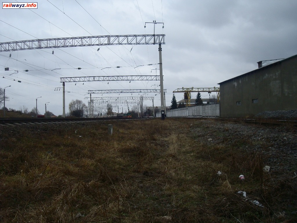 Линия Жмеринка - Подволочиск. Вид на станцию Гречаны в сторону Грузевицы