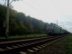 Линия Жмеринка - Подволочиск. Перегон Гречаны - Грузевица. Приближается грузовой поезд